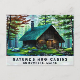 *~* Woods Cabin Colorful Bold Art AP49 Spring Postkarte