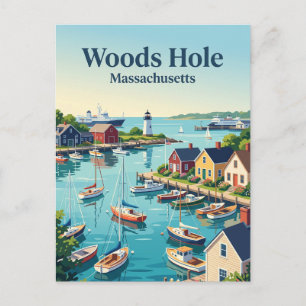 Woods Hole, Massachusetts Postkarte