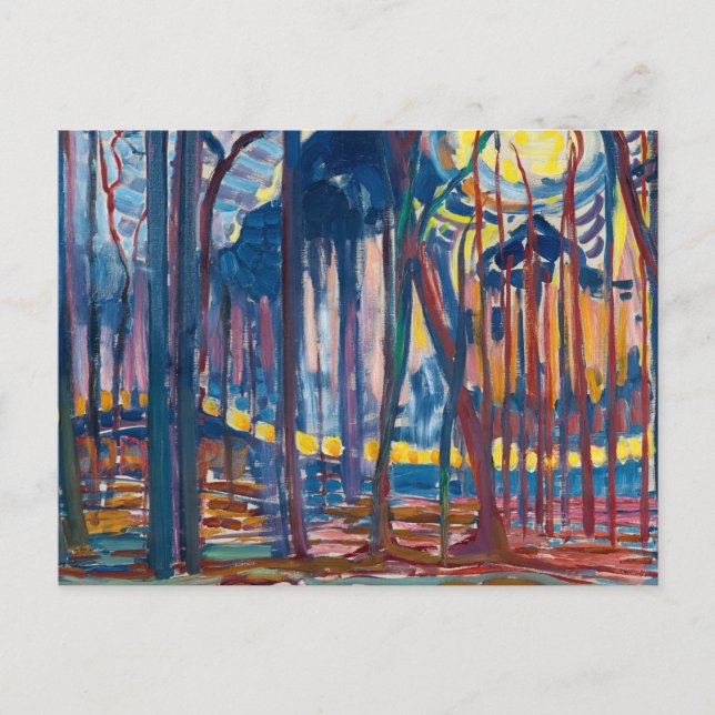 Woods near Oele, 1908 by Piet Mondrian Postkarte (Vorderseite)