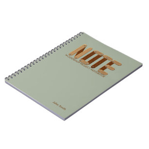 Woodshop Projekt-Notizbuch Notizblock