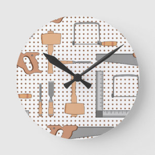 Woodshop Runde Wanduhr