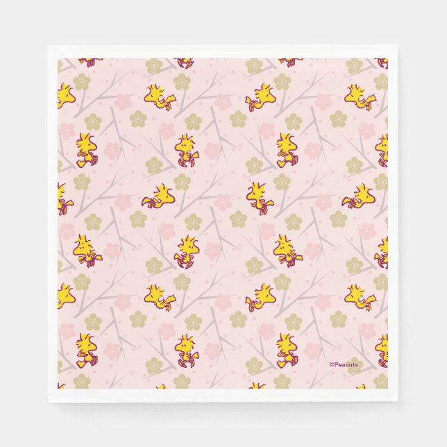 Woodstock Pink Cherry Blossom Pattern Serviette (Vorderseite)