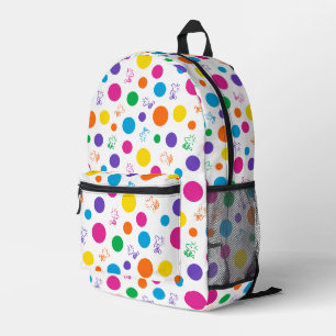 Woodstock Rainbow Polka Dot Pattern Bedruckter Rucksack