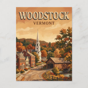 Woodstock Vermont Postkarte
