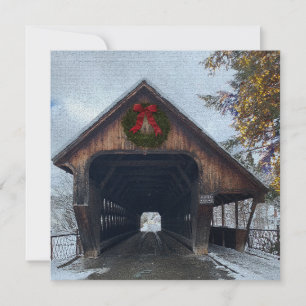 Woodstock Vermont Snowy Holiday Feiertagskarte