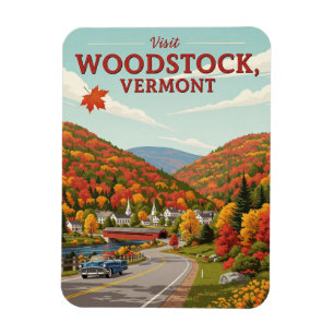 Woodstock Vermont Travel Magnet