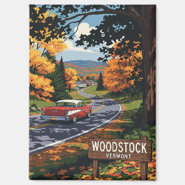 Woodstock Vermont Travel Magnet