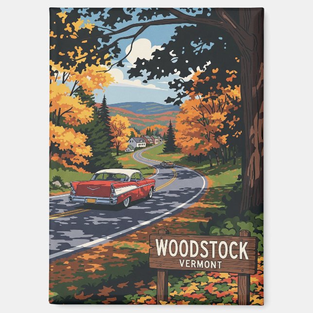 Woodstock Vermont Travel Magnet (Vorderseite)