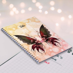 Woodsy Butterfly Spiral Foto Notebook Notizblock