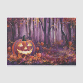 Woodsy Jack olantern, Herbstlaube und Wald Seidenpapier