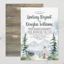 Woodsy Nature Mountains Adventure Wedding