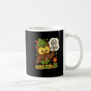 Woodsy Owl gibt einen Hoot über den Wald Arbor Day Kaffeetasse