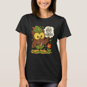 Woodsy Owl gibt einen Hoot über den Wald Arbor Day T-Shirt