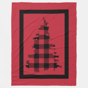 Woodsy Red und Black Kariert Fleece Blanket