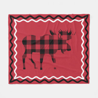 Woodsy Red und Black Kariert Fleece Blanket