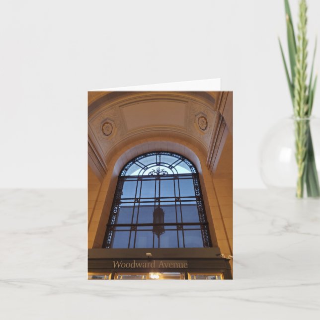 Woodward Ave, Detroit, Michigan Karte (Vorderseite)