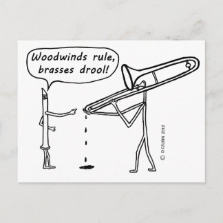 Woodwindregel, Brass Drool Postkarte