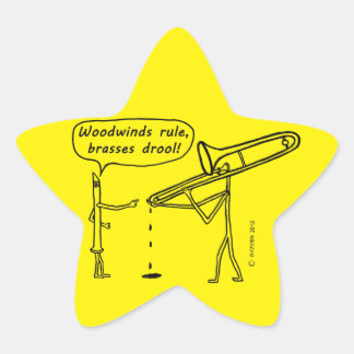 Woodwindregel, Brasses Drool Star Sticker
