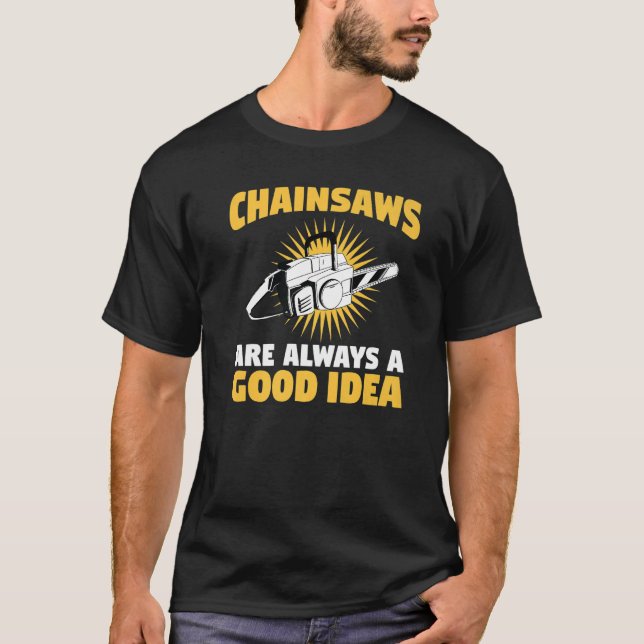 Woodworker Woodworking Chainsaw Premium T-Shirt (Vorderseite)