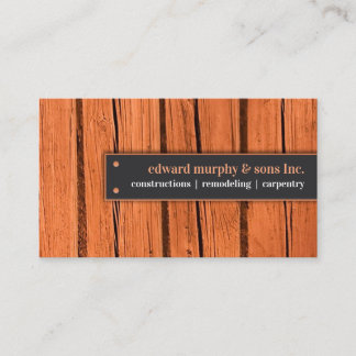 Woodworking Contractor Business Card Template Visitenkarte