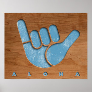 Woody Aloha Shaka Poster