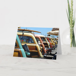 Woody-Autos auf dem Kai in Santa Cruz Karte