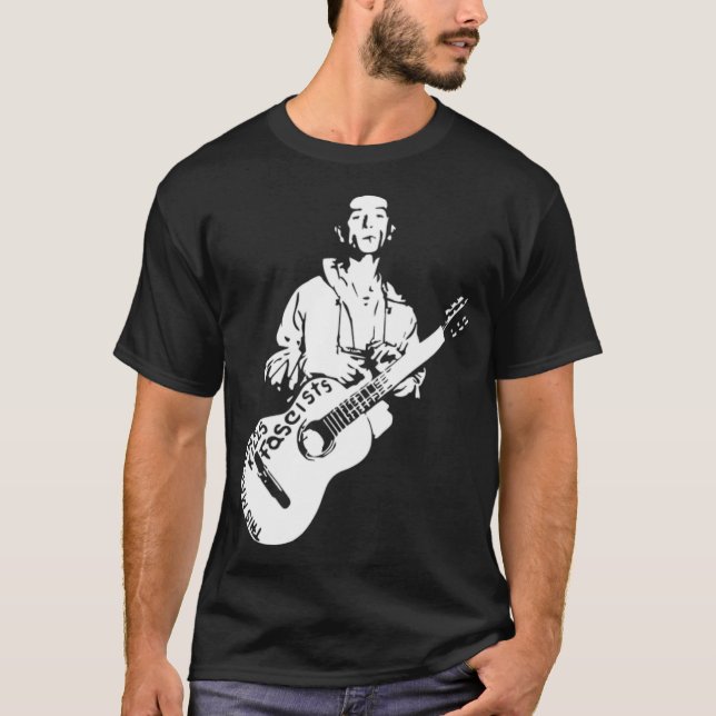Woody Guthrie Diese Maschine tötet golfmädchenhaft T-Shirt (Vorderseite)