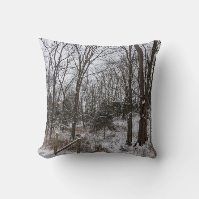 Woody Snow Day Kissen (Vorderseite)