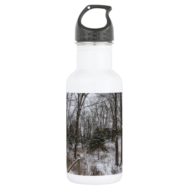 Woody Snow Day Stainless Steel Water Flasche Edelstahlflasche (Vorderseite)