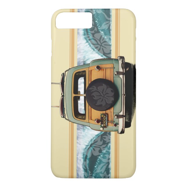 Woody Wave Hawaiian Surf Illustration Case-Mate iPhone Hülle (Rückseite)