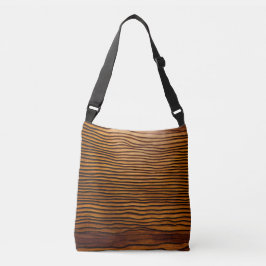 Woody Waves of Wonder - Elegant Wood Grain Modern Tragetaschen Mit Langen Trägern