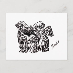 Woof a Dust Mop Dog Postkarte