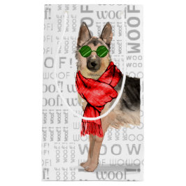 Woof Art und ein deutscher Schäferhund Weihnachtsh Kleine Geschenktüte