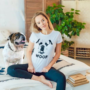 Woof Bulldog Portrait erschüttert T-Shirt