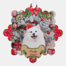 Woof dir ein fröhliches Personalisiertes Hundesche Ornament Karte