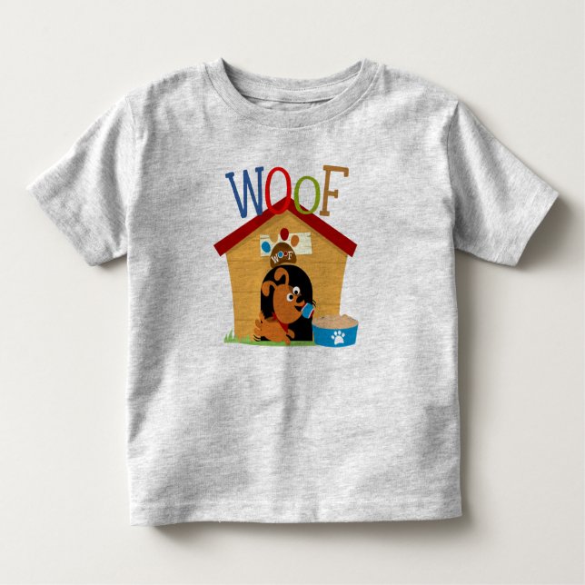 Woof Dog Kleinkind T-shirt (Vorderseite)
