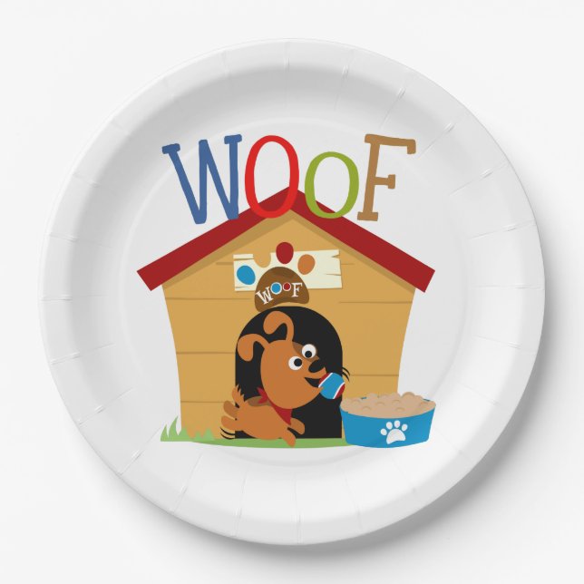 Woof Dog Pappteller (Vorderseite)