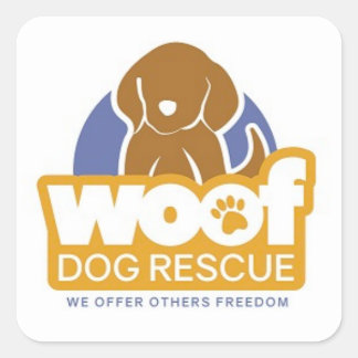 WOOF Dog Rescue Stickers zum Spaß!