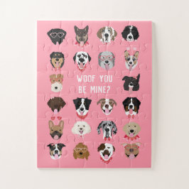 Woof du bist mein Hund Gesicht Muster Puzzle
