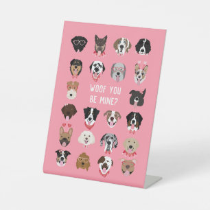 Woof du bist mein Hund Gesicht Muster Sockelschild