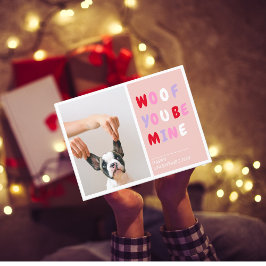 Woof du meinst | Valentines Hund Postkarte
