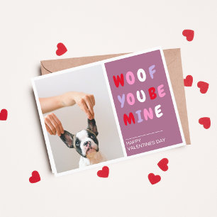 Woof du meinst   Valentines Hund Postkarte