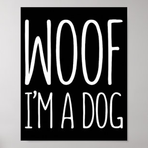 Woof Ein Hund Shirt Männer Frauen Kinder Halloween Poster