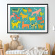 Woof! Farbenfrohe Hunde - Illustration Poster (Woof! Colorful Funny Dogs Illustration Poster)