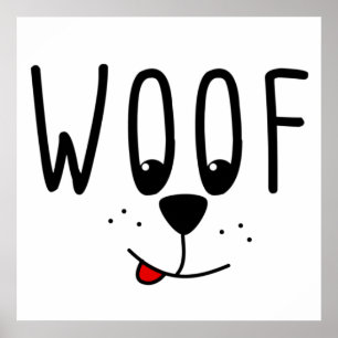 Woof! Haustiere lieben Niedliche Hunde Cartoon Ges Poster