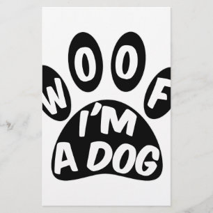 Woof ich ein Hund bin Briefpapier