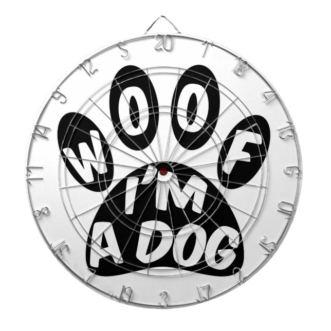 Woof ich ein Hund bin Dartscheibe (vorne)