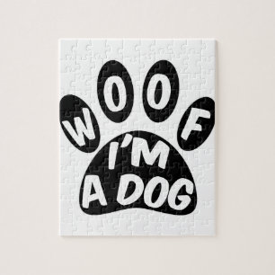 Woof ich ein Hund bin Puzzle