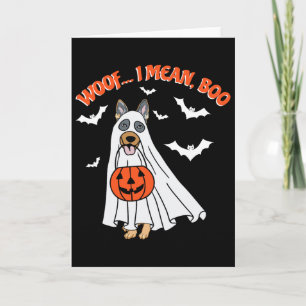 Woof ich Gemein Boo Funny Ghost Dog Halloween Pump Karte