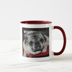 Woof, Mops Ringer Tasse
